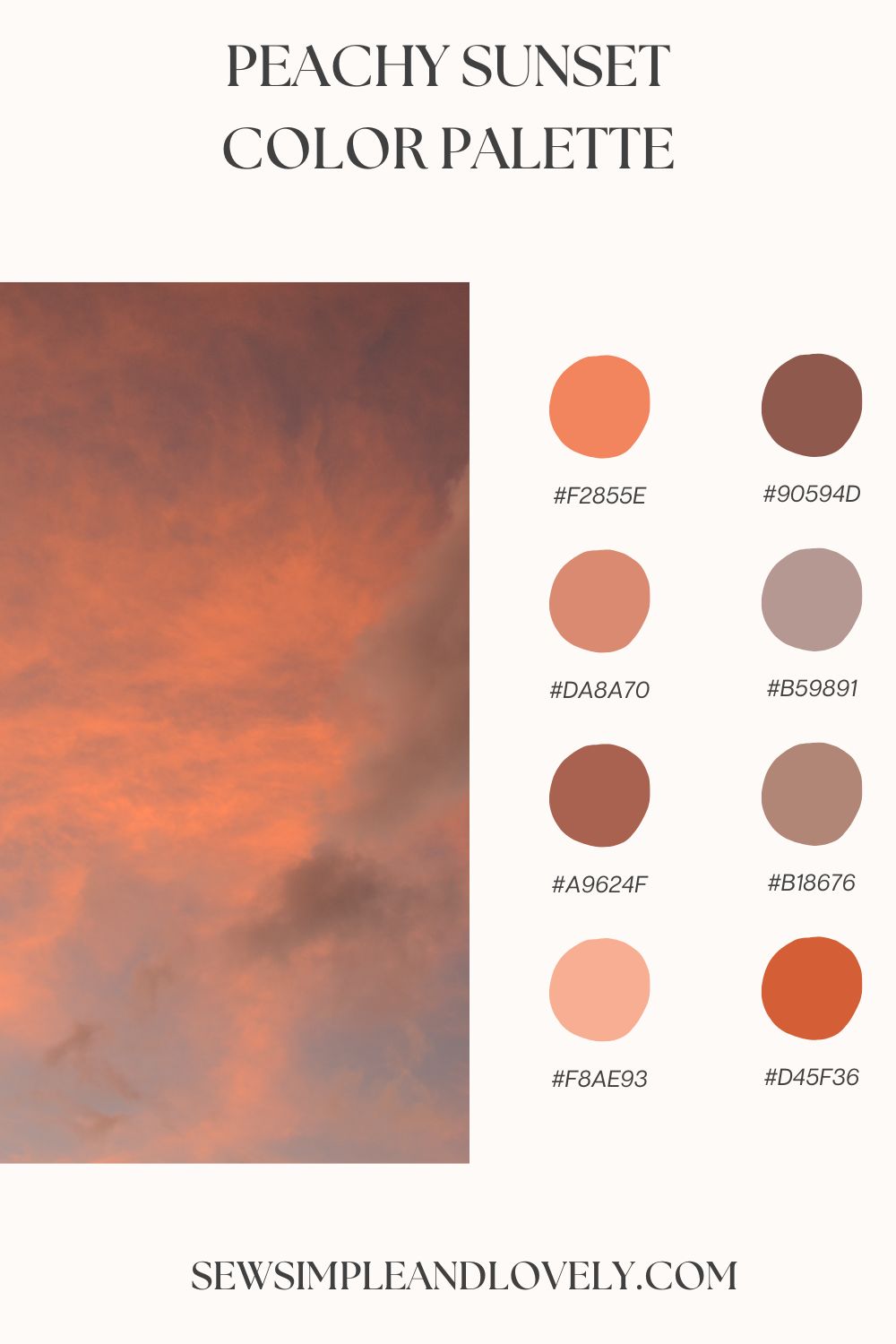 2 Peachy Sunset Color Palette Pinterest 022125