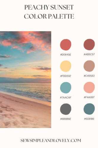 6 Gorgeous Peachy Sunset Color Palettes to Brighten Your Spring